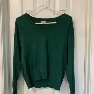 A New Day Green V-Neck Sweater